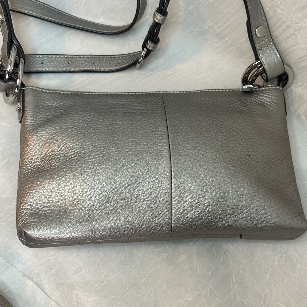 Karl Lagerfeld Metallic Silver Crossbody Bag - Picture 8 of 11